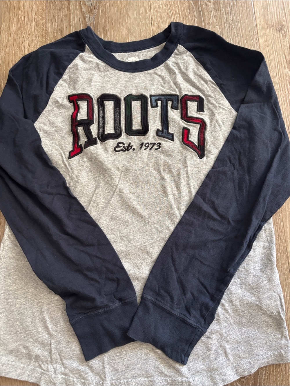 Roots Long Sleeve Tee - Gray & Navy